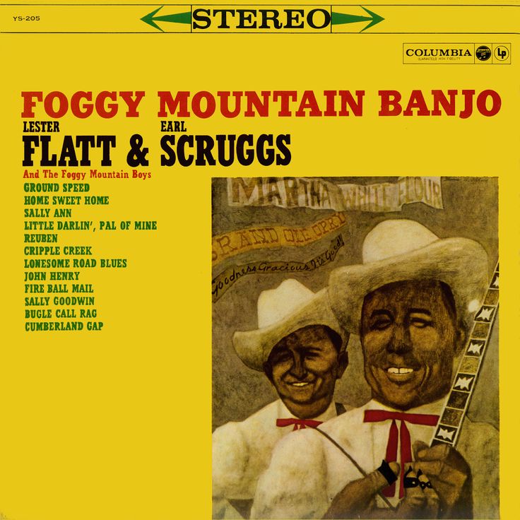 the cover art for foggy mountain band's album, flat & scrubgs