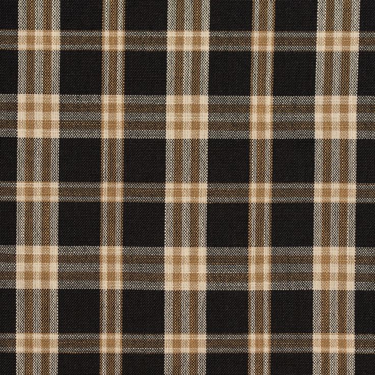 a black and tan plaid fabric