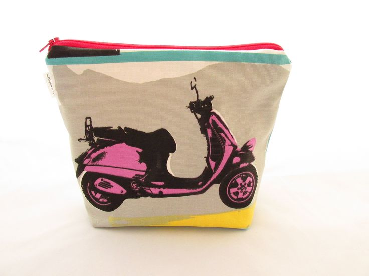 Vespa Bag, Vespa Scooter, Scooter Make Up Bag, Vespa Fan, Craft Bag Vespa, Scooter Fan Bag, Cute Make Up Bag, Retro Gift for Women, For her Crochet Hook Roll, Tote Bag Straps, Scooter Bags, Cat Presents, Large Cosmetic Bag, Cat Lady Gift, Textile Bag, Retro Gift, Craft Bags