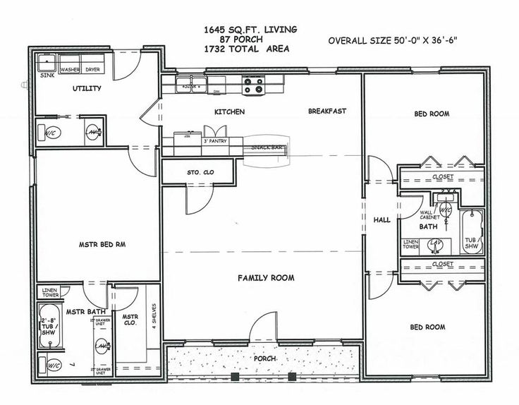 the floor plan for a two bedroom apartment with an attached kitchen and living room area