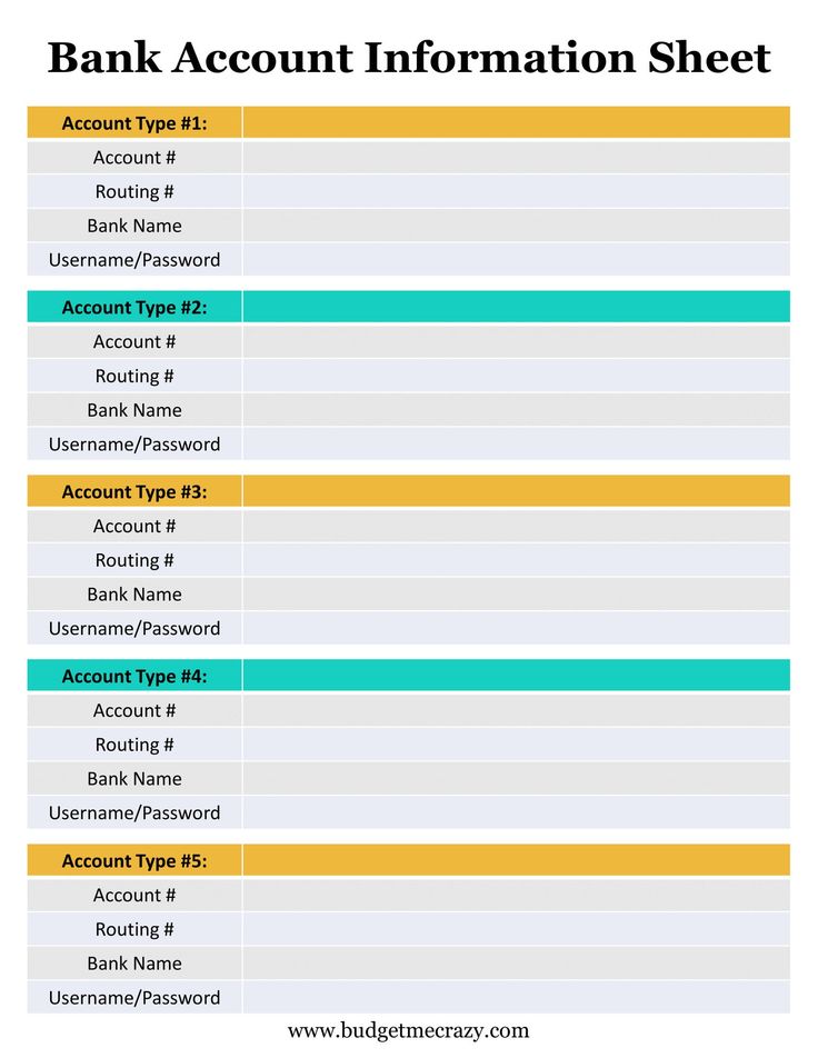 Printable Credit Card Log Template