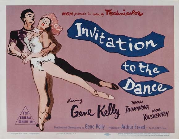 an old movie poster for the film's ballet starring, in which two ballerinas are dancing