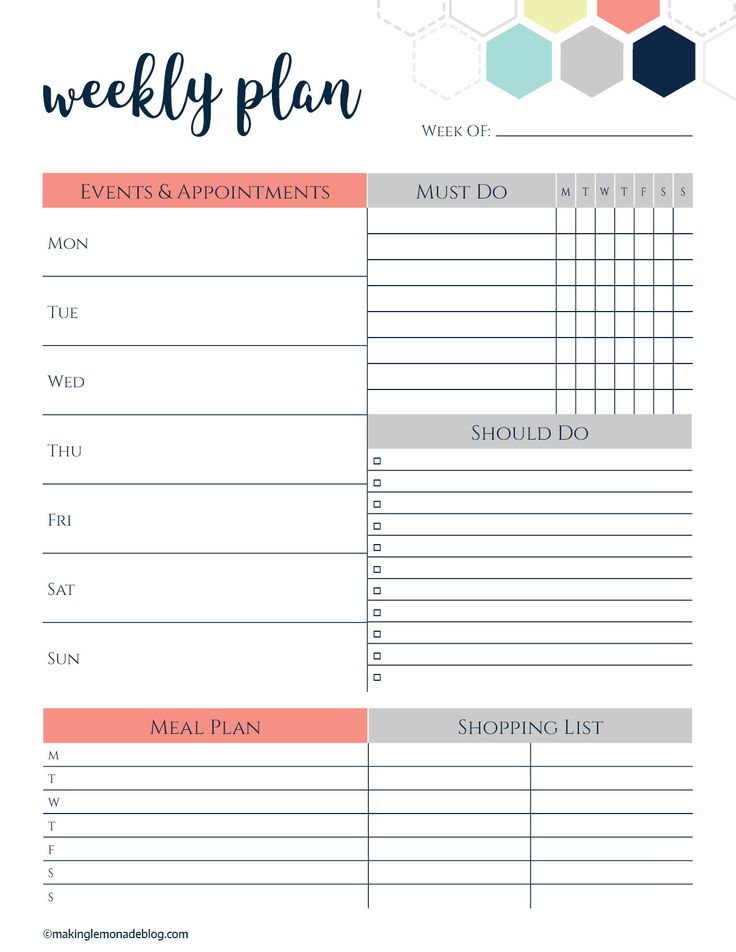 free weekly planner template daily planner printables free weekly