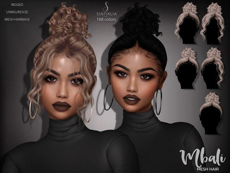 Sims 4 curly hair in a bun mod - jescollections