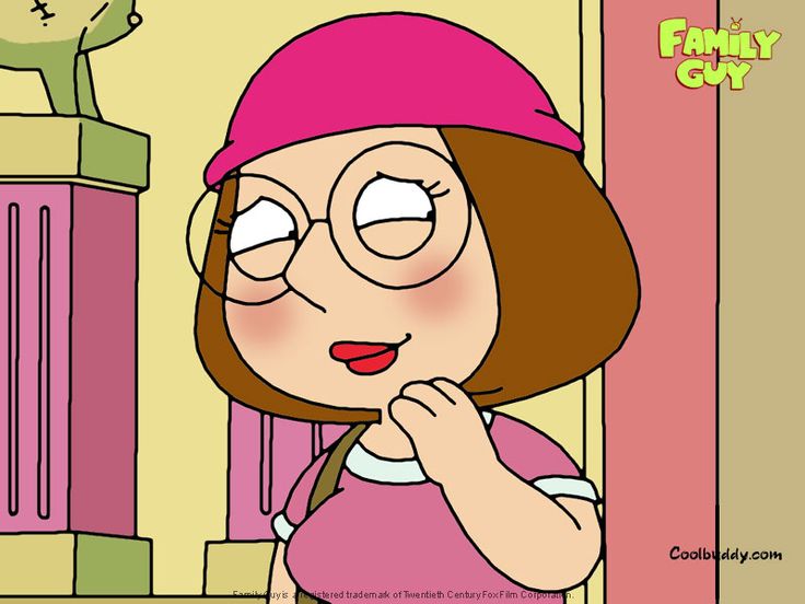 a cartoon girl with glasses and a pink hat is standing in front of a statue