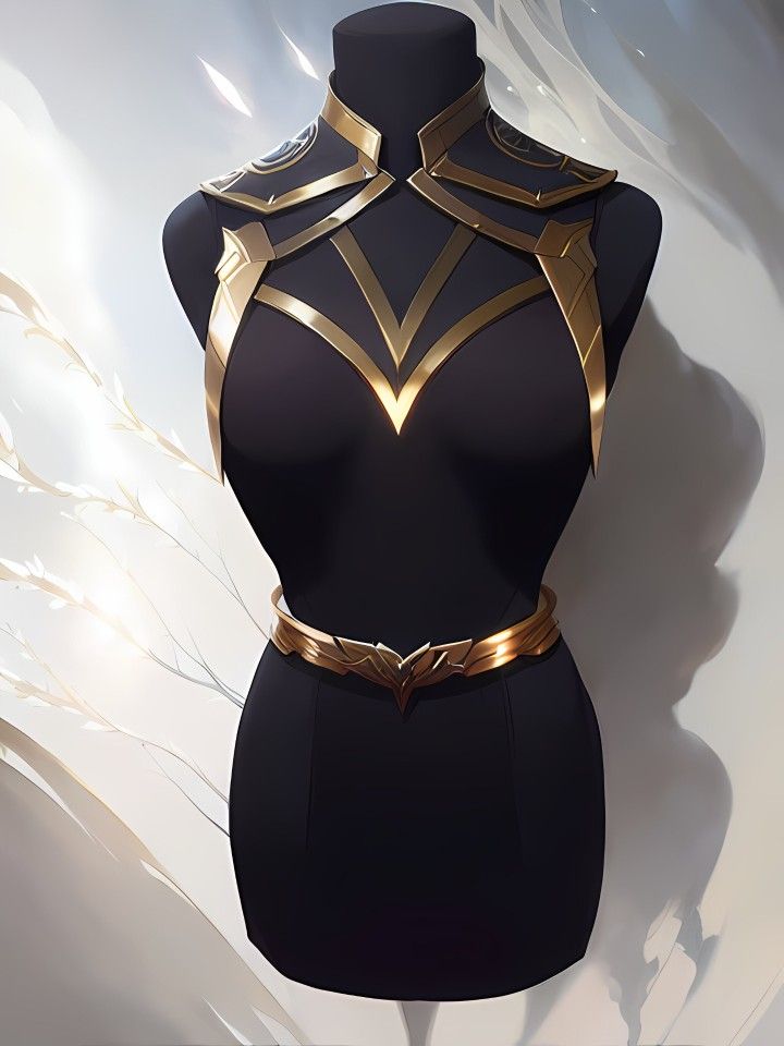 Golden Shoulder Armor, Eternals Oc Outfits, Gold Shoulder Armor, Unique Superhero Costumes, Dwarven Clothing, Acrobatic Outfit, Formal Armor, Armor Bodysuit, Golden Outfit Aesthetic