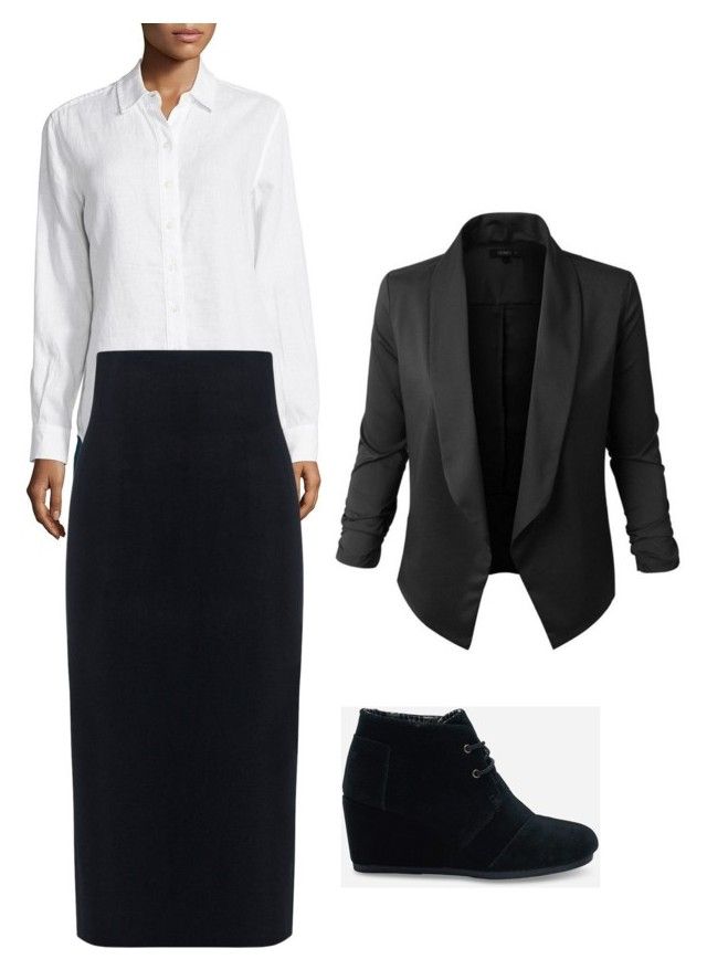 "Work White Button Down + Blazer" by emilygracerob on Polyvore featuring Lord & Taylor, Jupe de Abby, 10 Crosby Derek Lam and TOMS White Button Down, Derek Lam, Button Downs, Streetwear Brands, Gucci, Men And Women, Independent Design, Blazer, Luxury Fashion