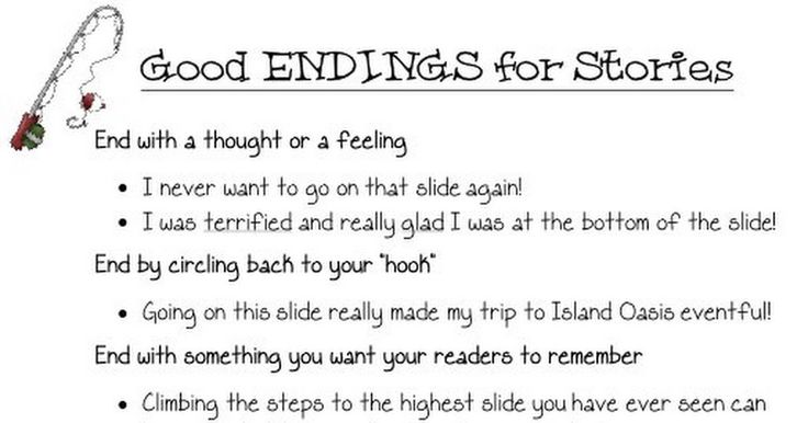 a poem with the words good endings for stories