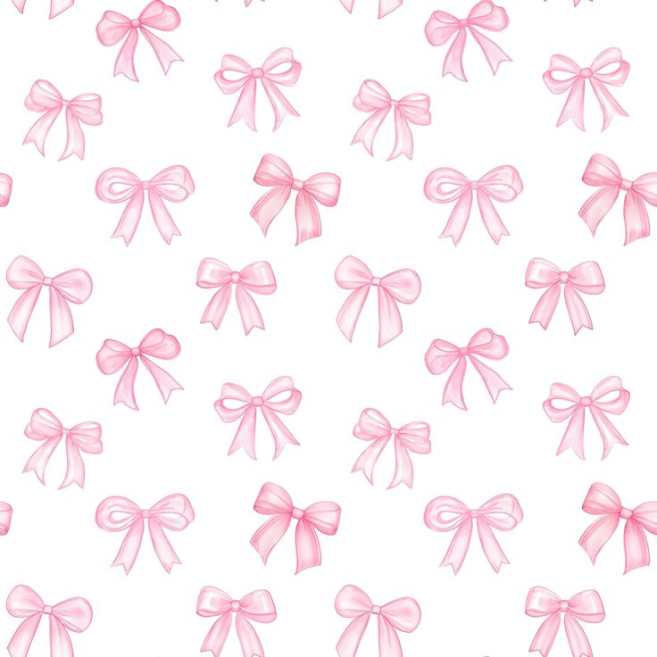 pink bows on a white background