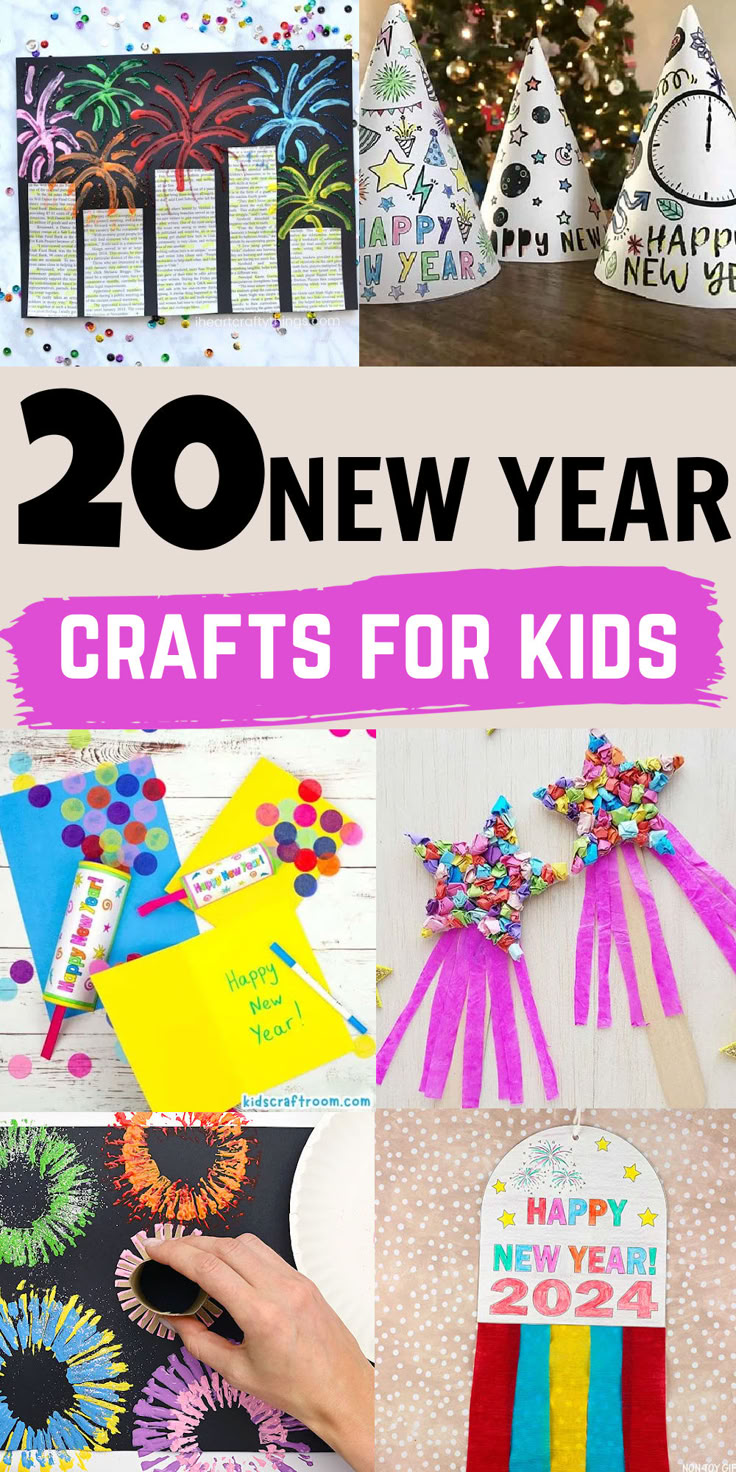 20 New Year Crafts for Kids - Non-Toy Gifts | New year's eve crafts ...