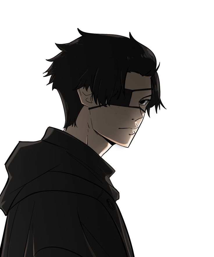 an anime character with black hair and glasses