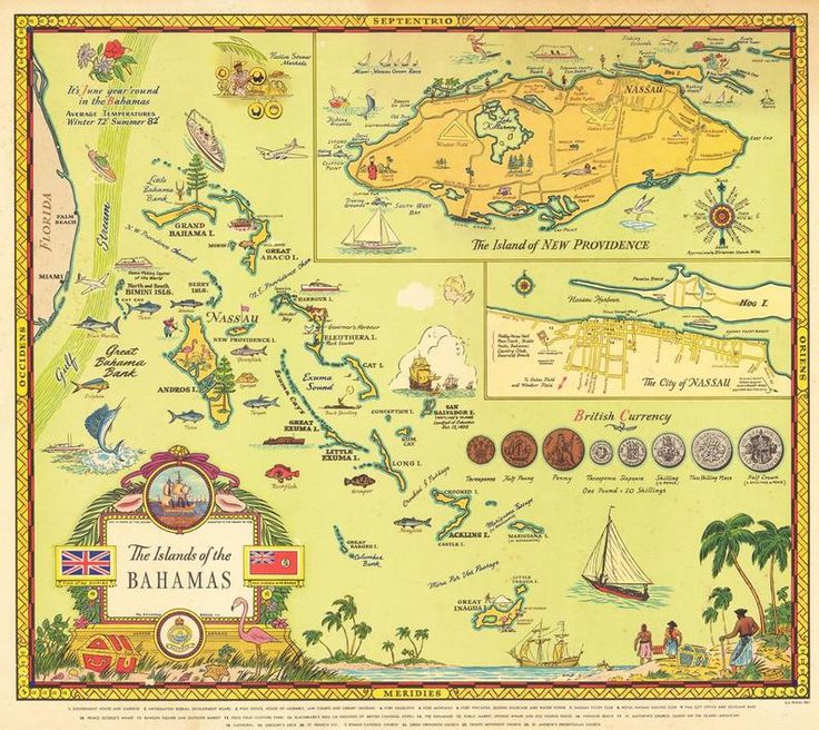 Old Map of the Island of the Bahamas 19th Century Map - Etsy ...