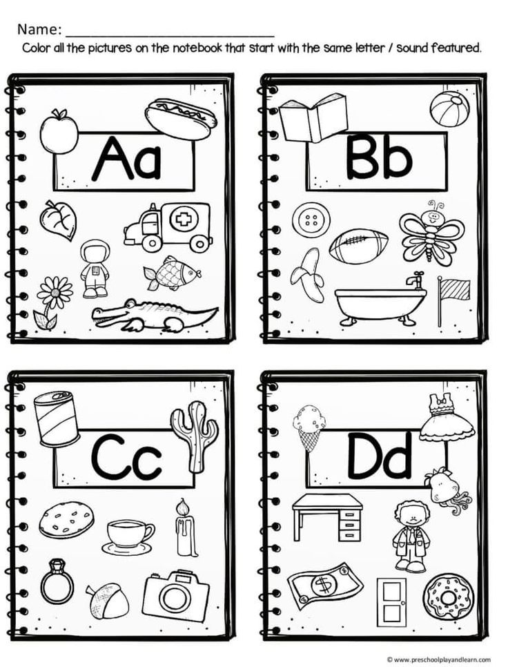 preschool worksheets to practice alphabet letters and phonics skills ...