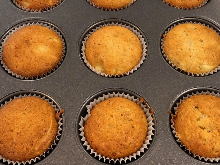 muffins are in the pan ready to be baked