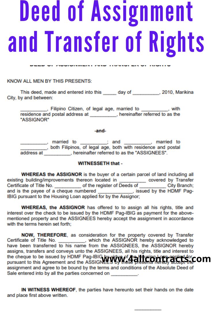 a document that has been written in blue and white with the words,'need of assignment and transfer of rights '