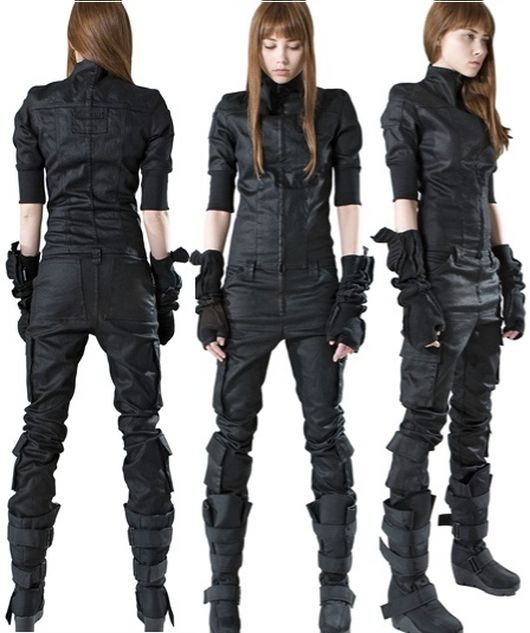 let's just admire you from every angle yes yes good - demobaza stretch denim biker jumpsuit Dystopian Fashion, Post Apocalyptic Fashion, Apocalyptic Fashion, Jeans Overall, Futuristic Style, Cyberpunk Fashion, Futuristic Fashion, Future Fashion, Urban Wear