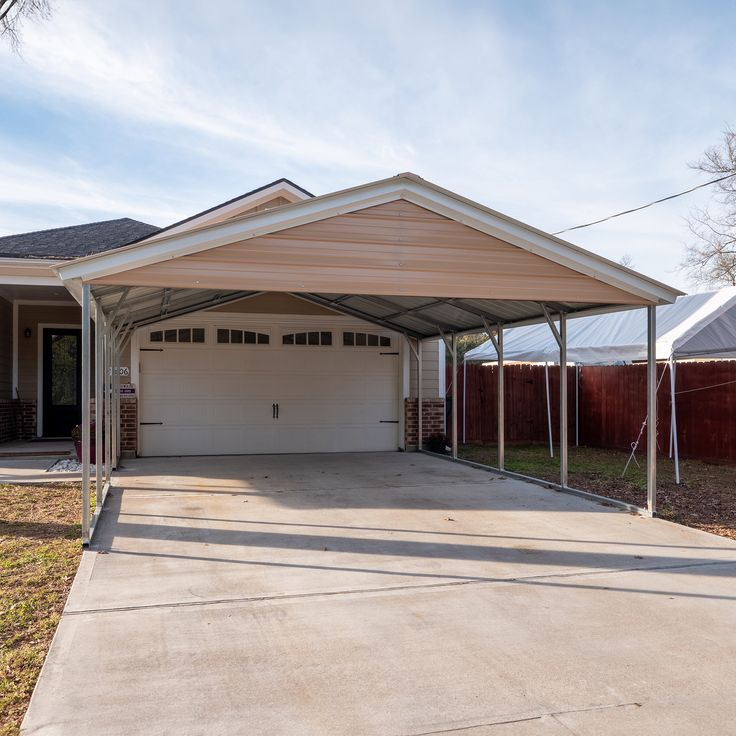 a house with a carport attached to it