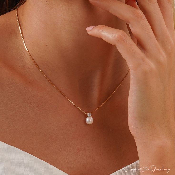 This exquisite jewelry made from genuine freshwater pearls is perfect for weddings. Its timeless elegance suits brides, bridesmaids, and the mother of the bride. Ideal for any special occasion, it adds a touch of sophistication and makes a cherished gift. F E A T U R E S * 100% Natural Freshwater Pearls * Material: High Quality Solid Copper * Finish: 925 Silver, 18K Gold A T T E N T I O N ♥ Please keep in mind that these are natural pearls. While I do my best to closely match each pair, they may Wedding Necklace For Bride, Wedding Day Jewelry Brides Necklace, Elegant Bridal Necklace With Pearl Drop And Cubic Zirconia, Elegant Rose Gold Bridal Necklace For Anniversary, Elegant Pearl Bridal Necklace As Gift, Elegant Bridal Necklace With Pearl Chain For Anniversary, Elegant Bridal Necklace With Pearl Charm For Formal Occasions, Classic Pearl Pendant Necklace For Wedding, Elegant Akoya Pearl Bridal Necklace With Pearl Pendant