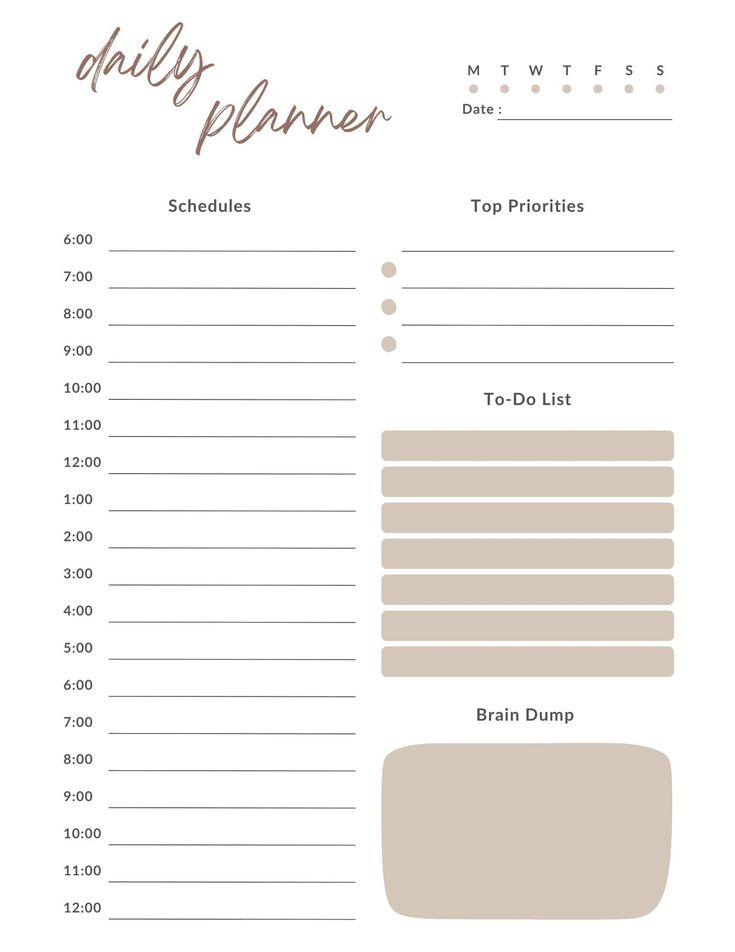 a daily planner with the words daily planner written in brown and green ink on it My Week Planner, Planner Pdf Free, Digital Planner Free Download, Free Weekly Planner Templates, Digital Planner Business, Planner Free Download, Planner For Moms, Weekly Planner Ideas, Best Daily Planner