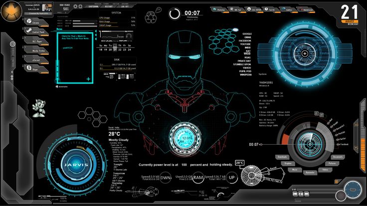 an image of a computer screen with various technology and symbols on it's display