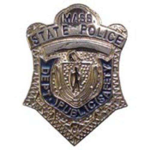 the state police badge is shown on a white background