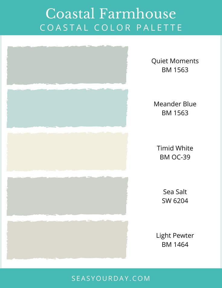 Coastal Farmhouse Color Palette | Coastal farmhouse style, Coastal ...