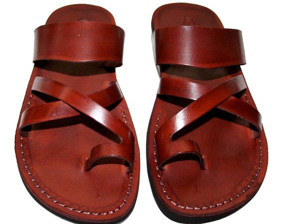 Brown Bath Leather Sandals For Men & Women - Handmade Unisex Sandals, Flip Flop Sandals, Jesus Sanda Leather Sandals For Men, Brown Bath, Jesus Sandals, African Shoes, Half Shoes, Beaded Shoes, Sandals For Men, Leather Sandals Handmade, Genuine Leather Sandals