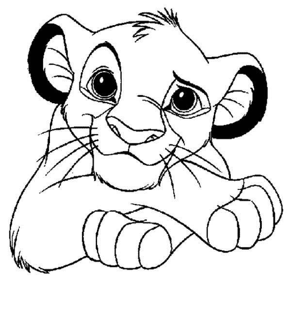 the lion cub from the lion king coloring pages