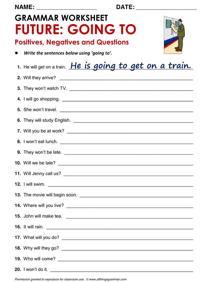 a printable worksheet with the words'future going to'and an image of