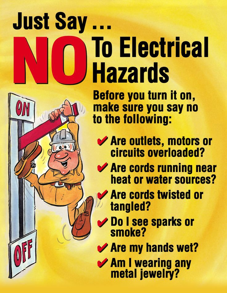 a poster with instructions on how to use an electrical hazard