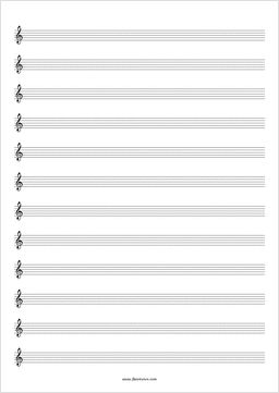 Free Blank Sheet Music | flutetunes.com | Blank sheet music, Flute ...