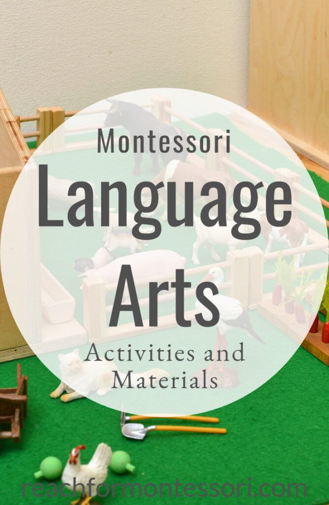 montessori language arts activities and materials for children to play with in the classroom