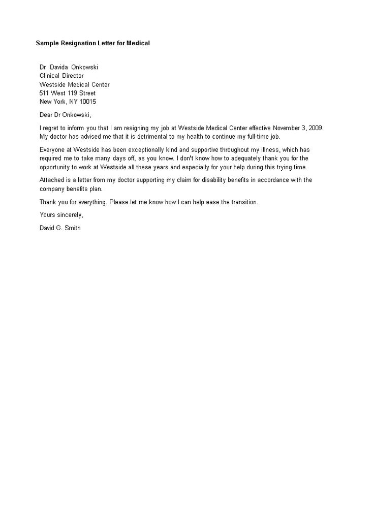 Medical Resignation Letter - How to create a Medical Resignation Letter ...