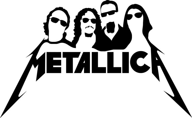 metallicica band logo with the words metallicica on it