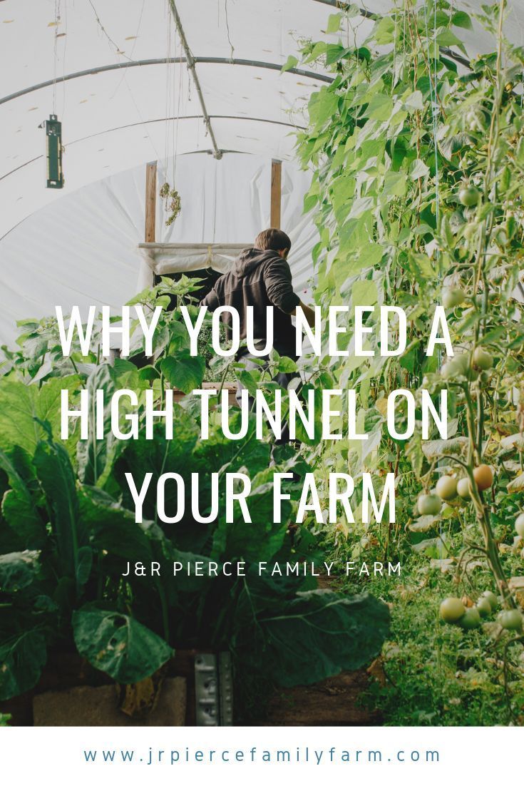 a greenhouse with the words why you need a high tunnel on your farm in white