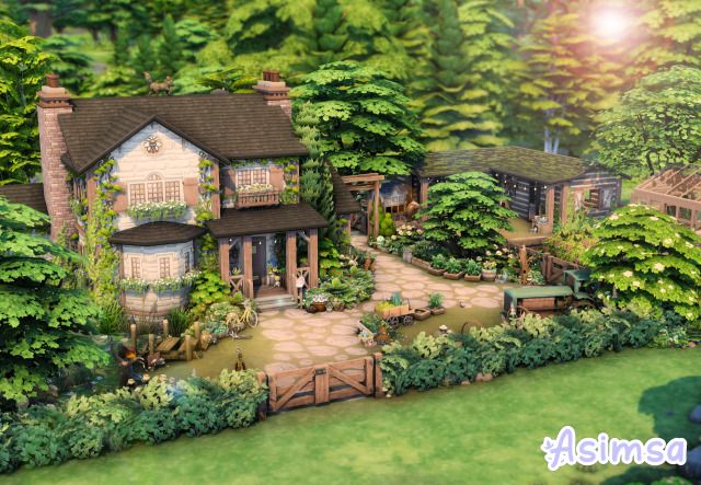 Cozy Family Farm 🐄 in 2024 | Sims house, Sims building, Sims 4 houses