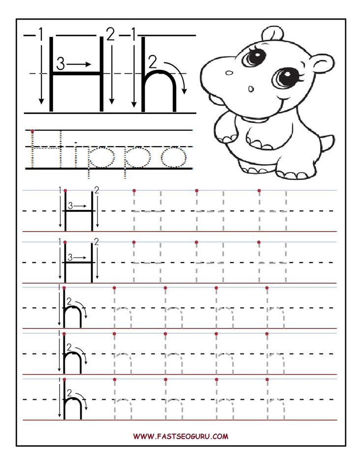 the letter h is for hippo worksheet