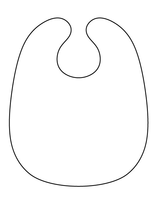 a black and white drawing of a bib