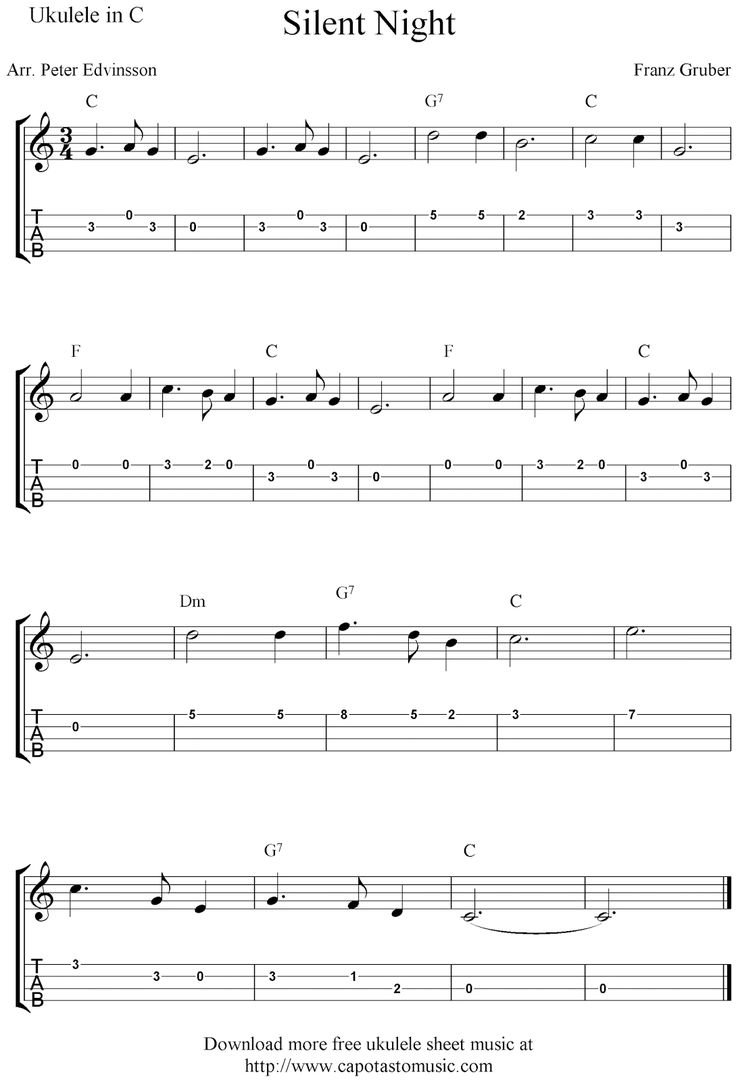 sheet music with the words silent night on it