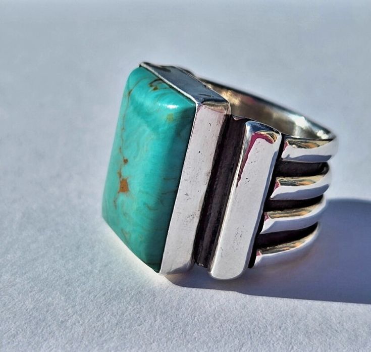 Beth Dutton Ring, Beth Dutton Jewelry, Modern Turquoise Ring As Gift, Modern Turquoise Ring For Gift, Modern Turquoise Ring For A Gift, Modernist Turquoise Jewelry Gift, Large Turquoise Ring, Turquoise Statement Ring, Aesthetic Collection