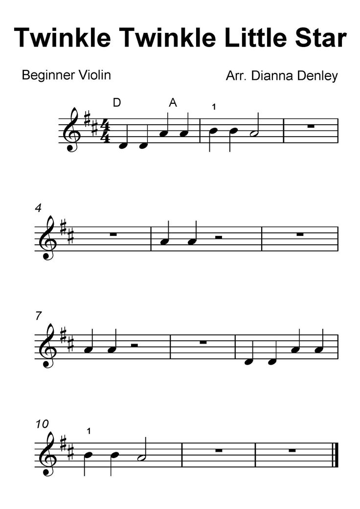 the music sheet for twinkle twinkle little star