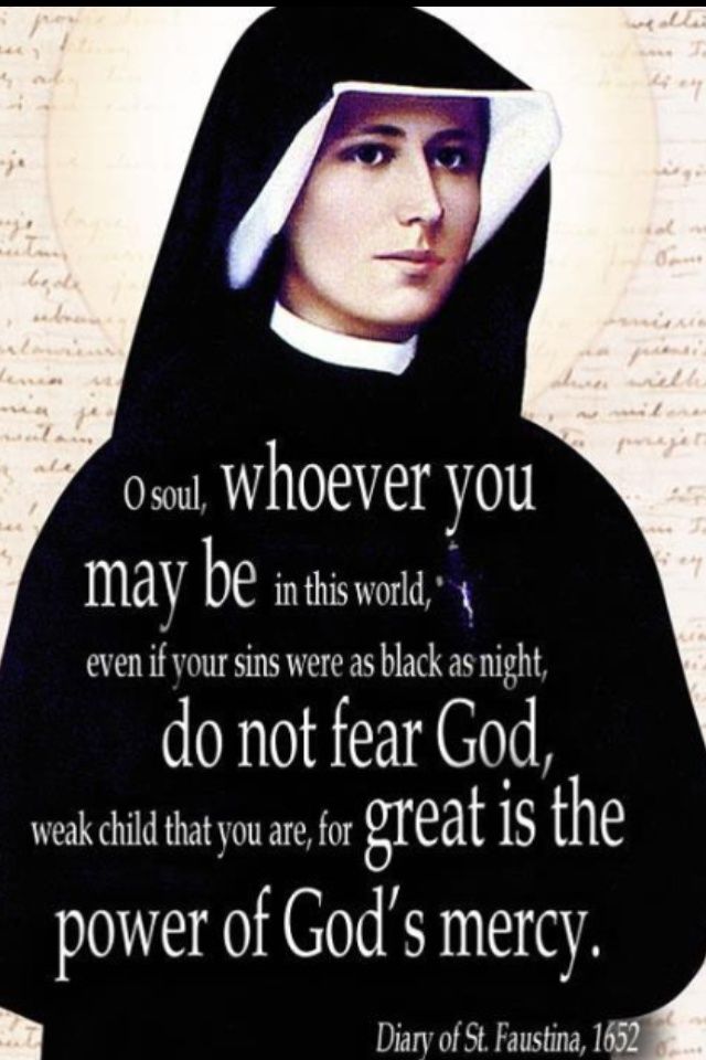 an image of the nun in black with words on it