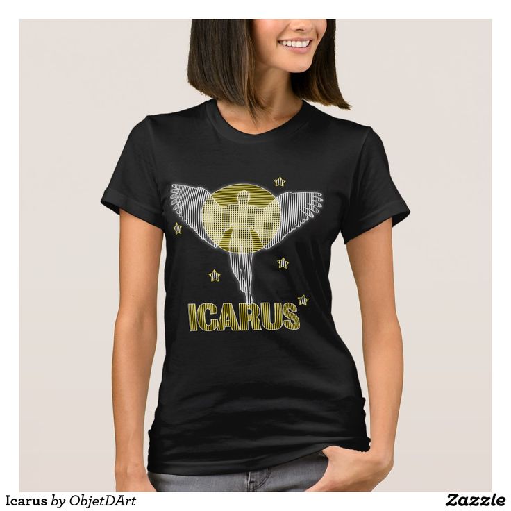 Icarus T-Shirt Handwritten Text, Hand Drawn Lettering, Follow Your Dreams, Balloon Design, Moon Design, Womens Basic, White Shop, Air Balloon, Casual Wardrobe