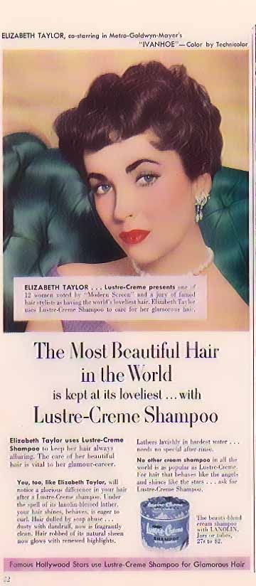 an advertisement for the most beautiful hair in the world with luste - creme shampoo