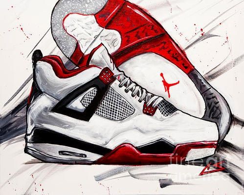 Air Jordan 4s Chance The Rapper Wallpaper, Jordan Artwork, Jordan Wall Art, Jordan Painting, Jordan Wall, Jordan Shoes Wallpaper, Michael Jordan Art, Sneakers Sketch, Jordan Art