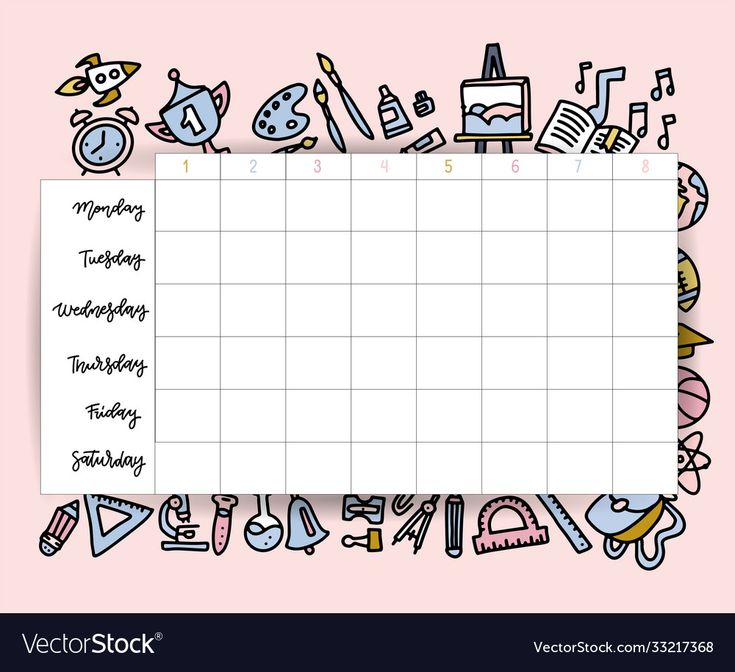 an image of a calendar with doodles on it