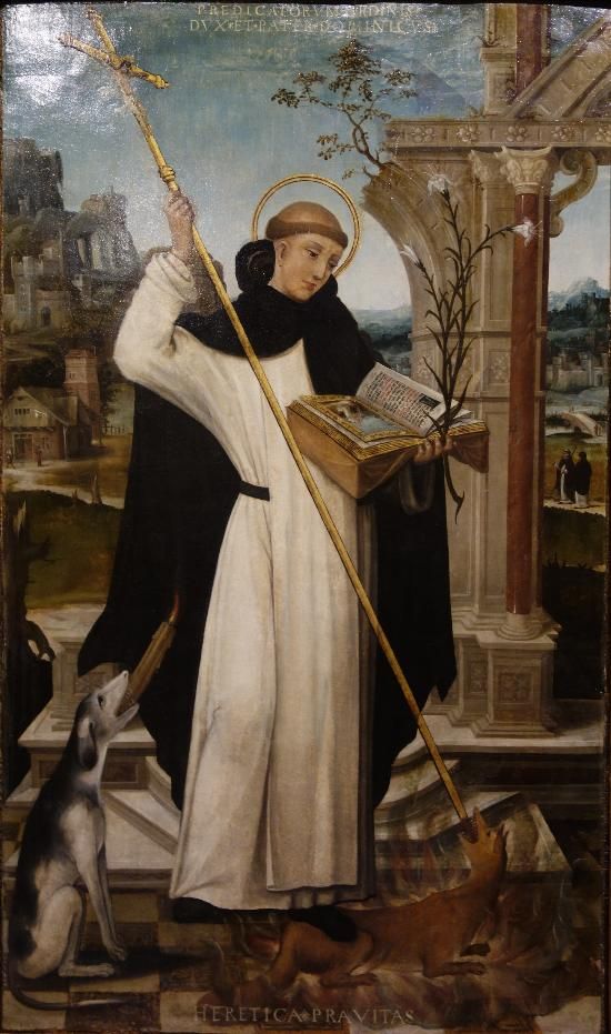 an image of st benedict with his dog