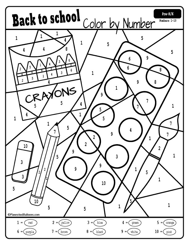 Educational Coloring Sheets For Kindergarten