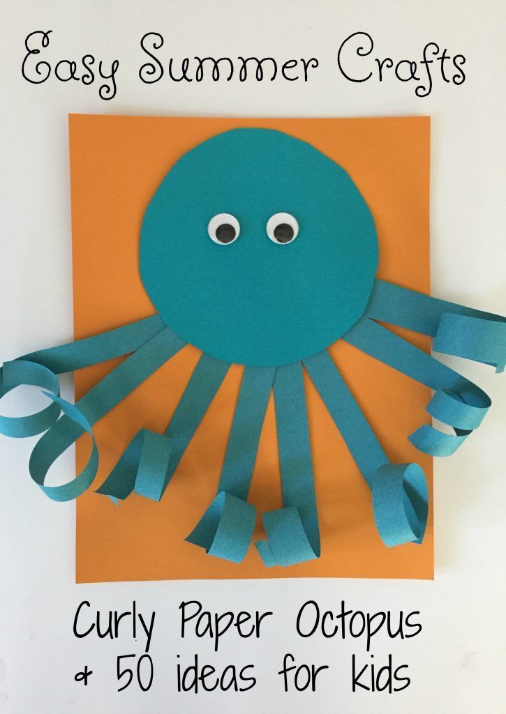 an octopus made out of paper with the words easy summer crafts