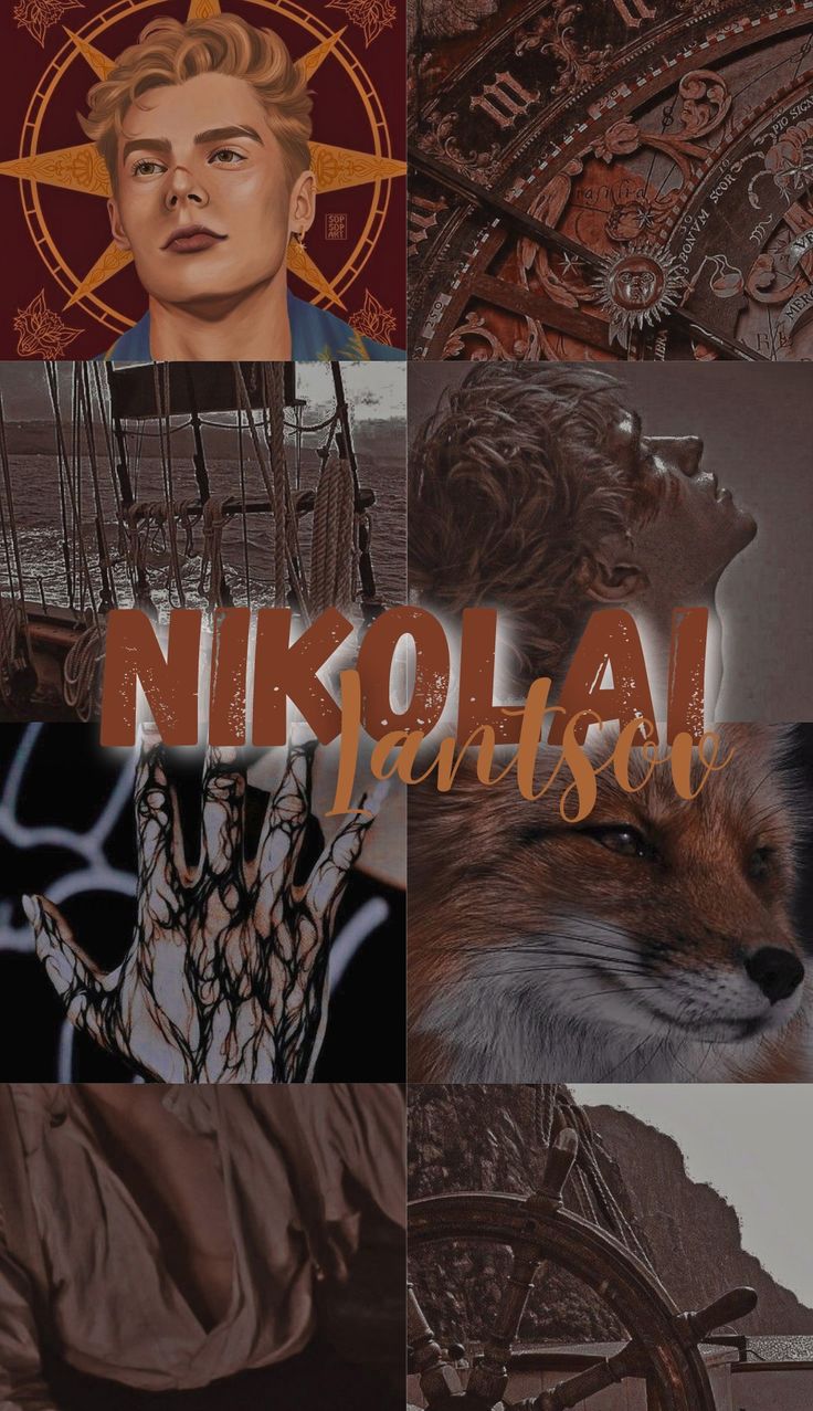 a collage of photos with the words nikola on them and an image of a fox